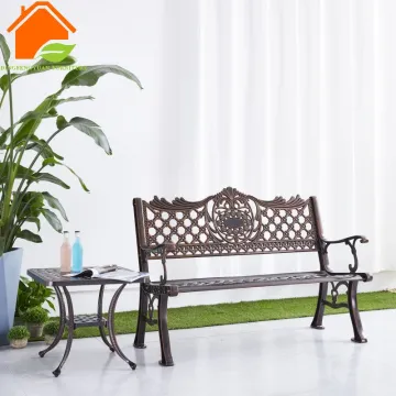 Wrought Iron and Aluminum Outdoor Garden Benches and Seating