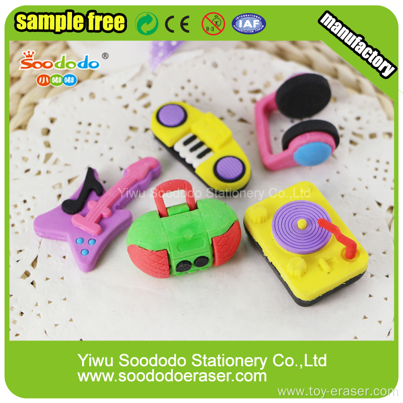 Music Shape Rubber Eraser For Holiday