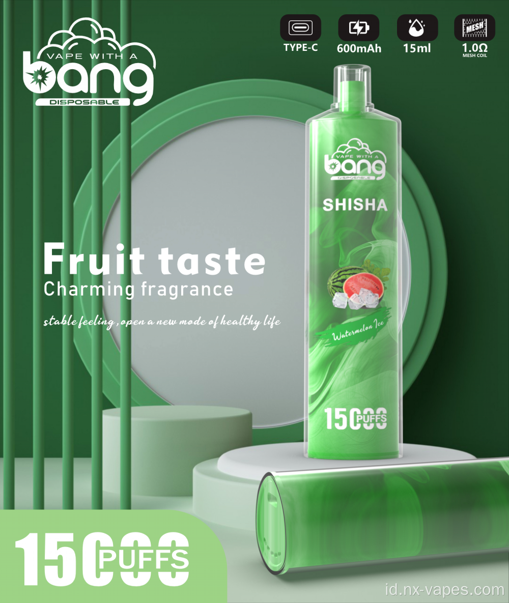 Bang shisha 15000 puff grosir vape sekali pakai