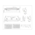 0.100" (2.54mm) Ejector Header Solder Angle Through Hole with Lever