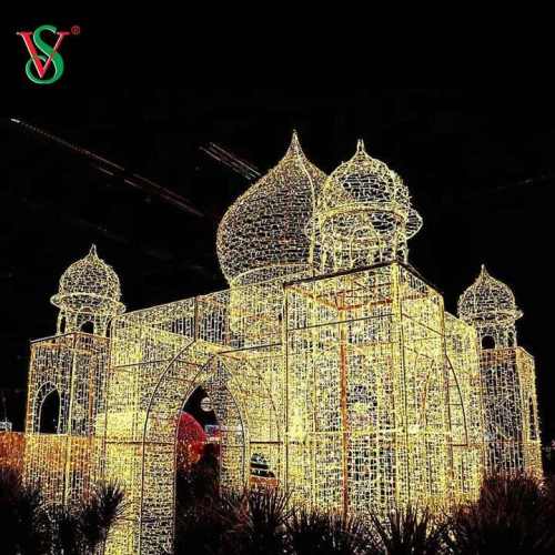 Outdoor Customized Christmas Castle Motif Light Display