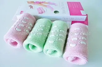 ECO - Friendly Cotton Pink Moisturizing Gel Socks For Feet