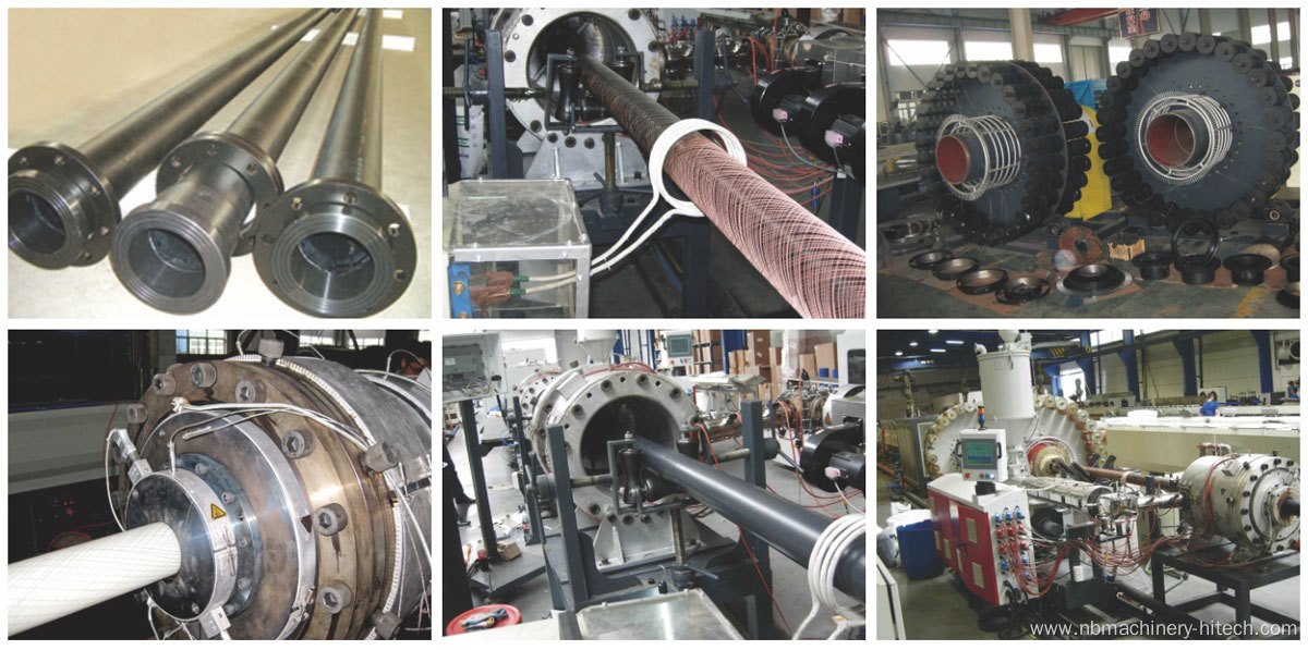 steel wire sprial 4layer composite pipe extrusion line