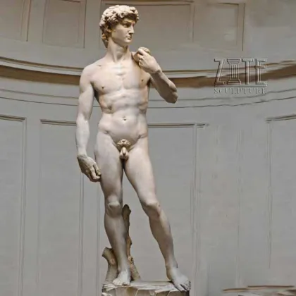 Life size figure art decoration stone sculpture marble michelangelo's david statue