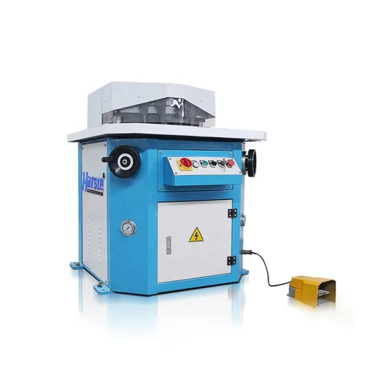 HARSLE Hydraulic Adjustable Cutting Angle Corner Plate Notching Machine