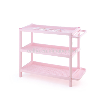Grid design 3 layer plastic shoe and umbrella storage rack shoe rack