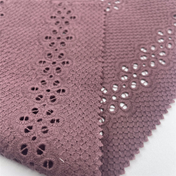 100% eyelet cotton cutout embroidery