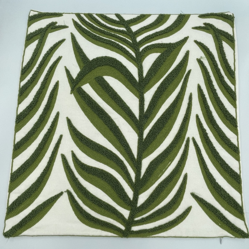 Leaf Pattern Chair Pad Cover Jpg