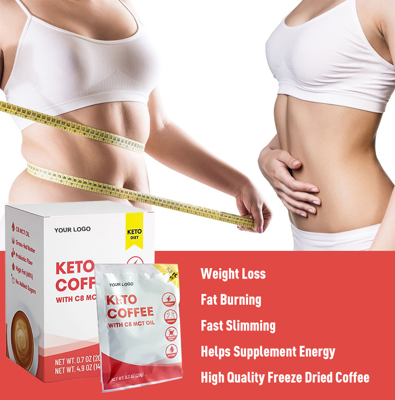 Private Label Natural Ingredient Sugar Free Fat Burn Instant Coffee Powder Weight Loss Slimming Keto Coffee Powder