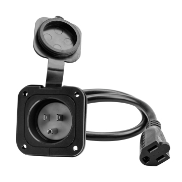 NEMA 5-15P 15A 125V Power Plug with 18" Extension Cord