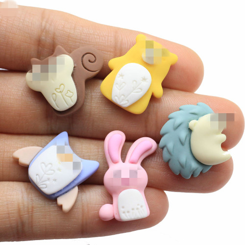 100 pièces Lapin Miniature Flatback Animaux Résines De Bande Dessinée Dos Plat Cabochon DIY Slime Charms Perles Ornement ou Scrapbook Artisanat