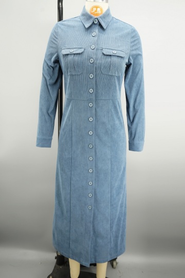 Retro Slim fit Corduroy 16W shirt dress