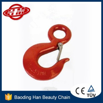 G80 surface plastic coating eye hook with steel latch