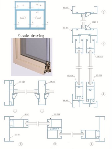 Aluminum Profile For Sliding Windows And Doors