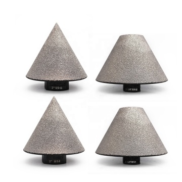 SHDIATOOL 50/82mm Vacuum Brazed Diamond Chamfer/Milling Bits for Hole Enlarging, Polishing, and Beveling