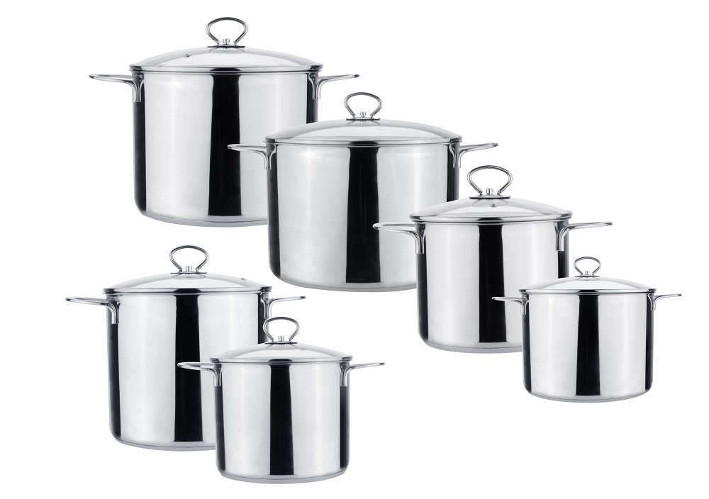 5L large metal stainless steel casserole dish set