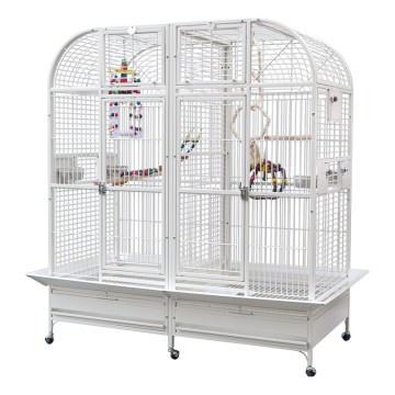 Collapsible Horizontal Sliding Iron Large Bird Cage for Parrots