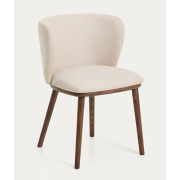 Silla de comedor UPH de lujo con pata de madera maciza