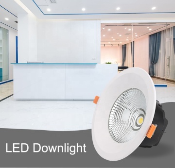 Waranti 5 tahun 60 darjah aluminium Die Casting CRI80 Flicker Free LED COB Downlight
