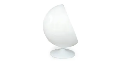 White Fiberglass Shell Ball Chair fabric