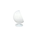 Tessuto bianco con rivestimento in fibra di vetro Shell Ball Chair