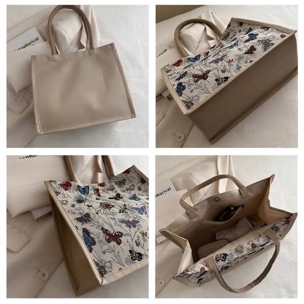 女性用の大容量キャンバストートバッグ Large-capacity canvas tote bag for ladies