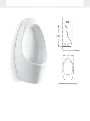 Bathroom Hotel Wall-Hung Man Sensor Urinal Z-209