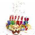 Biglietto musicale pop-up per torta di compleanno 3D
