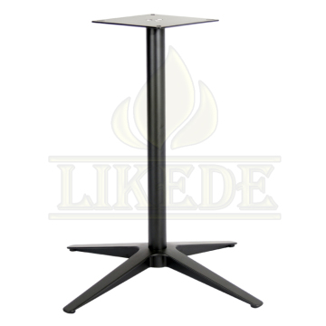 Black Contemporary Aluminum Cross Table Base