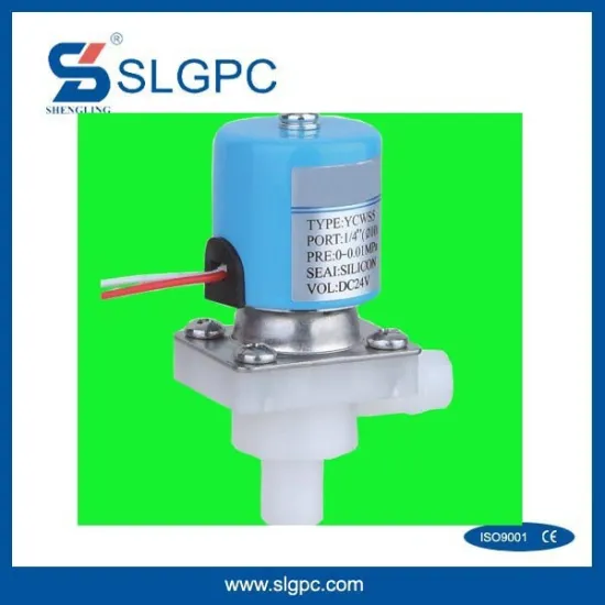 2 way plastic valves SLGPC-YCWS5 small size water inlet 12v DC mini solenoid valve