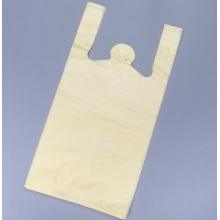 Yellow HDPE Plastic T Shirt Bag with Emboss