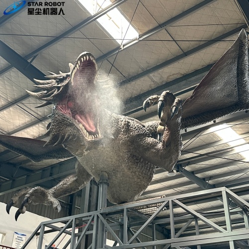 Kepala naga mekanikal untuk memaparkan taman tema