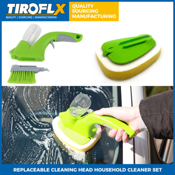 TIROFLX REPLACEABLE CLEANING HEAD HOUSEHOLD CLEANER SET
