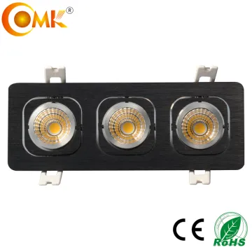 Adjustable 3*5W COB led grill light brushed black rectangular led decorative grille panel