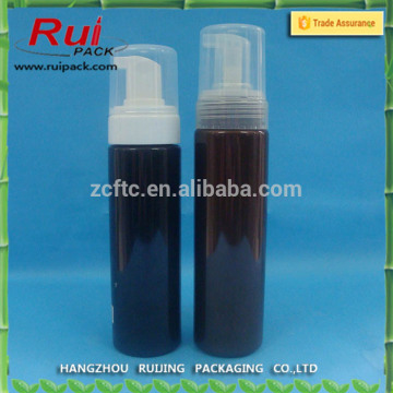 200ml amber foamer bottle , PET shiny bottle with foam pump