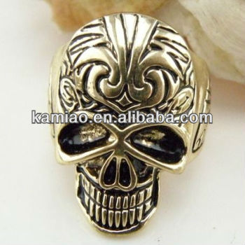 vintage copper new designed 2014 fashion jewelry skull ring