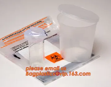 PE plastic zipper biohazard bags, ziplock medical bag, PE Kangaroo bag