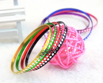 Colorful Metal Bangle Thin Aluminum Bracelet Bangles