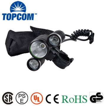 Potencia recargable 3 LED LED Ciclismo brillante Bike Luz frontal y faros