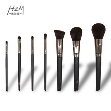 Black Brush Sets Makeup Goat Hair Private Label
