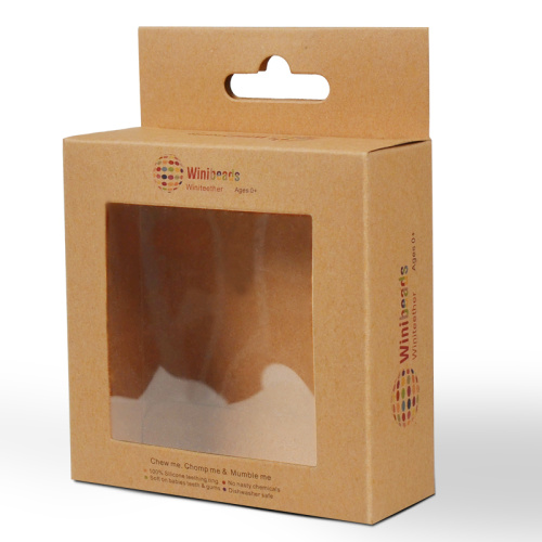 Eco-friendly brown kraft paper hanger display box