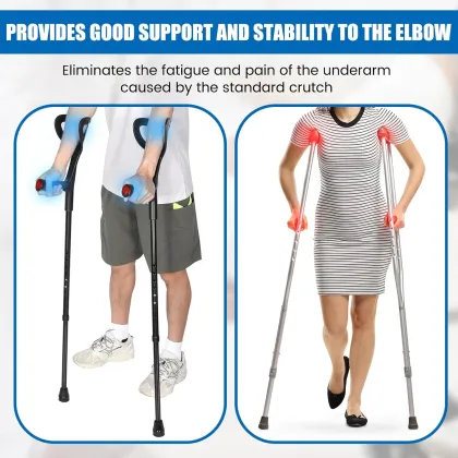 Adjustable Sturdy Aluminum Lightweight Colored Forearm Crutches