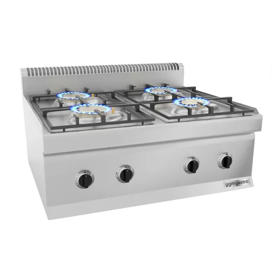 Cooking Appliance 4 Brass Burner Glass Mirror Finish Black Gas Stove Ghk800-E