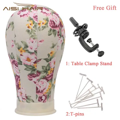 Aisi Hair Poly Canvas Block Training Head Mannequin Manikin Head Wig Stand wig head stand wig accessories