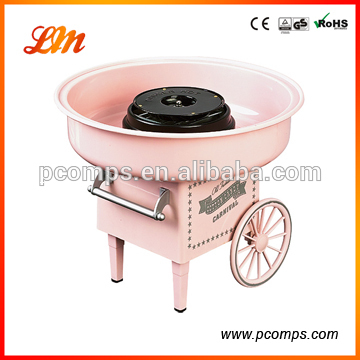Easy Operated Make Candy Floss Machine With Wheel At Home