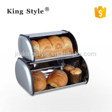 Trade Assurance Roll top Kitchen Stainless steel bread box