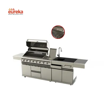 Balcony Grill Bbq Island Large Bbq Grill Outdoor Kitchen Stainless Steel Kitchen Cabinets Price