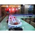 Luminous rotary food conveyor belt