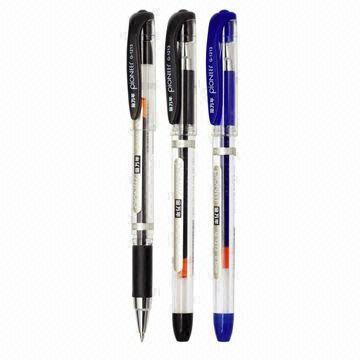 Gel Pens with 0.5mm Tip, Rubber Grip