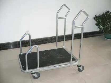 supermarket flat trolley with wheels LH-12